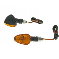 Indicator light set M10 thread black Doozy orange - short version