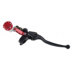 Front brake cylinder with lever right  CNC Red