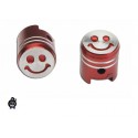 Valve cups (2 pcs.) red "smile"
