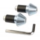 End plugs Conic silver -handlebar