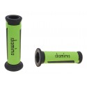 Handlebar grip set Domino A350 on - road Green - Black open end grips