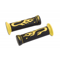 Rubber grips YELLOW flame