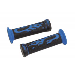 Rubber grips with a blue flame