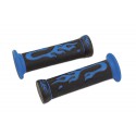 Rubber grips with a blue flame