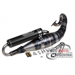 Exhaust Arrow Extreme Aluminium Dark (E) Minarelli Horz -  Malaguti F12 , F15 , Yamaha Aerox , Jog , Aprilia SR