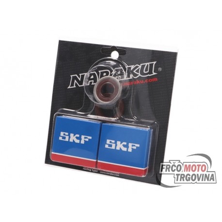 Crankshaft bearing set Naraku SKF C4 metal cage for Minarelli AM