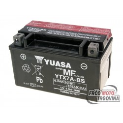 Battery Yuasa YTX7A-BS DRY MF maintenance free