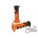 Handlebar rubber grip set TNT 922X Orange , Black