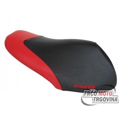 Seat cover Opticparts DF black / red for Yamaha Aerox, MBK Nitro
