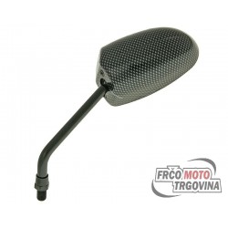 mirror F1 Round Style left side M10 carbon look