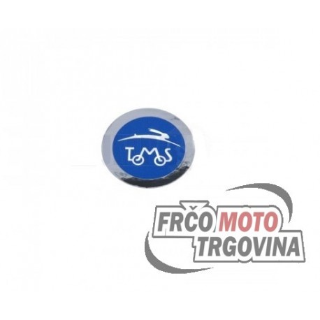 Nalepka Tomos Logo Blue/Chrome 40MM