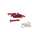 Fairing screws hex socket head - anodized aluminum red - set of 6 pcs - M5x30