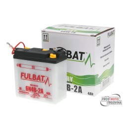Battery Fulbat 6V 6N4B-2A DRY incl. acid pack