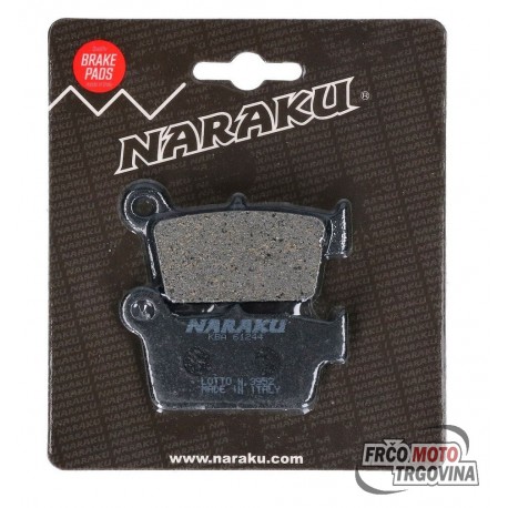Brake pads Naraku organic for Aprilia MXV, SXV, Fantic, GasGas, Kawasaki KX, Sherco, Suzuki RM-Z, TM, Yamaha YZ, WR