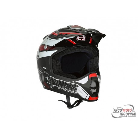 helmet Speeds Cross III glossy black / titanium