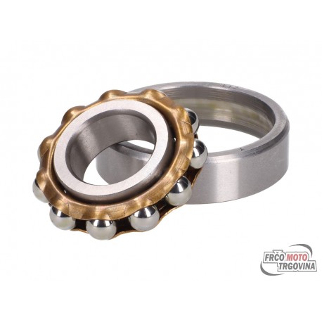 Crankshaft ball bearing L17TVP w/ brass cage 17x40x10mm for Puch
