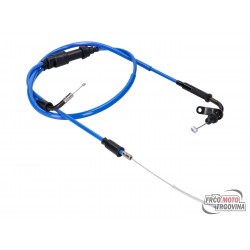 Throttle cable complete Doppler PTFE blue for Rieju MRT, MRX, SMX, RRX, Tango, RS3