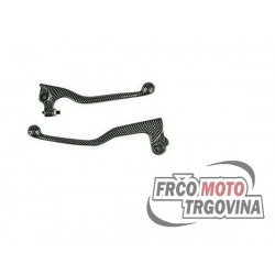 Brake levers - Carbon - Yamaha DT50 & MBK X-Limit  from 03