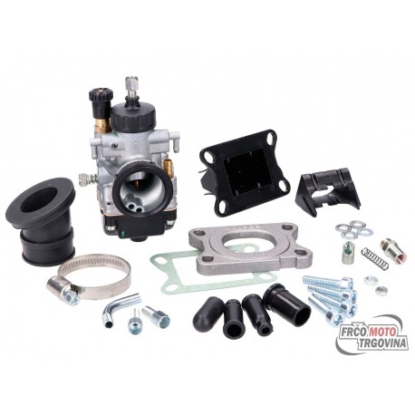 carburetor kit Malossi MHR 21 w/ reed block for Minarelli AM, Derbi D50B, EBE, EBS