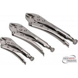 A set with three different sized locking pliers / locking pliers: