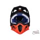 Helmet SWAPS Industry S818 motocross helmet in matt black / matt red.
