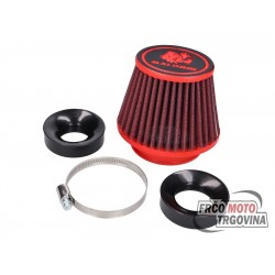 Air filter Malossi red filter E18 racing 60mm straight w/ thread red-black for PHBG 15-21, PHBL 20-26 carburetor