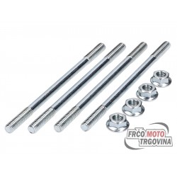 Stud set cylinder with nuts M6x107mm - 4 pieces each