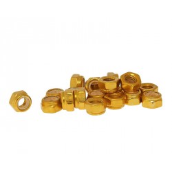 Lock nut M5 aluminum gold-20kom