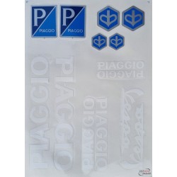 Set nalepk Piaggio/ Vespa - 35x25 - White ( BIG )