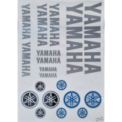 Sticker set Yamaha 35x25 cm Silver (BIG)