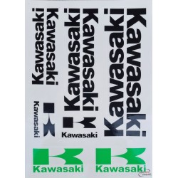 Sticker set Kawasaki - 35x25 cm Black (BIG )