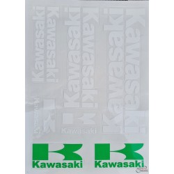 Sticker set Kawasaki - 35x25 cm White (BIG )