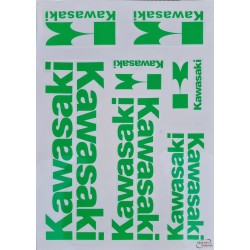 Sticker set Kawasaki - 35x25 cm Green (BIG )