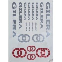 Sticker set Gilera- 35x25 cm Silver (BIG )