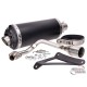 Exhaust Power1 aluminum black for Vespa Primavera, Sprint, Zip 4T 50 Euro5 20-