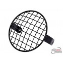 Round metal rally lamp grille - universal fit for moped with round headlamp.
