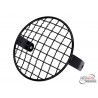 Round metal rally lamp grille - universal fit for moped with round headlamp.