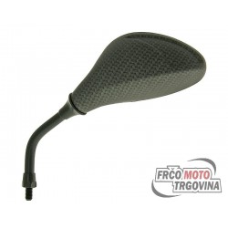 mirror F1 Round Style left side M8 carbon look