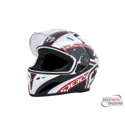 helmet Speeds Evolution III full face white, black, red - size S (55-56cm)