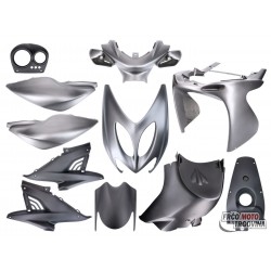 Set plastika crna/i / grey, matica 10-piece za Yamaha Aerox, MBK Nitro 50cc -2013