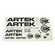 Set nalepk  ARTEK black -44x23cm 