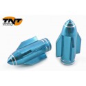 Decorative cap valve rocket pair  Blue TNT