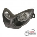 Headlight dual optics halogen Carbon for Yamaha Aerox , MBK Nitro - E-marked