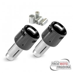 End plugs Conic silver -handlebar