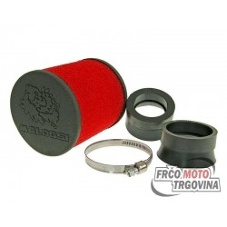 Zračni filter Malossi Red Filter E16 okrogel 42 / 50 / 58.5mm ravni rdeče-črn
