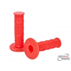 Grip set Off-Road Waffle red 22mm universal