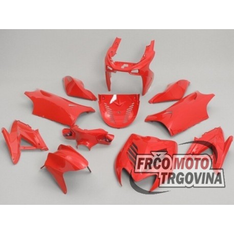 Set plastika 11-piece crvena/i za Yamaha Aerox, MBK Nitro 50cc, 100cc 2-t