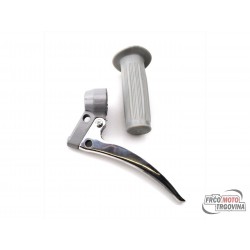 Fixed handle fitting silver gray -left