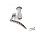 Fixed handle fitting silver gray -left
