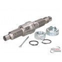 transmission output shaft RMS 146mm incl. nut, crown nut, splint for Piaggio, Gilera -1999